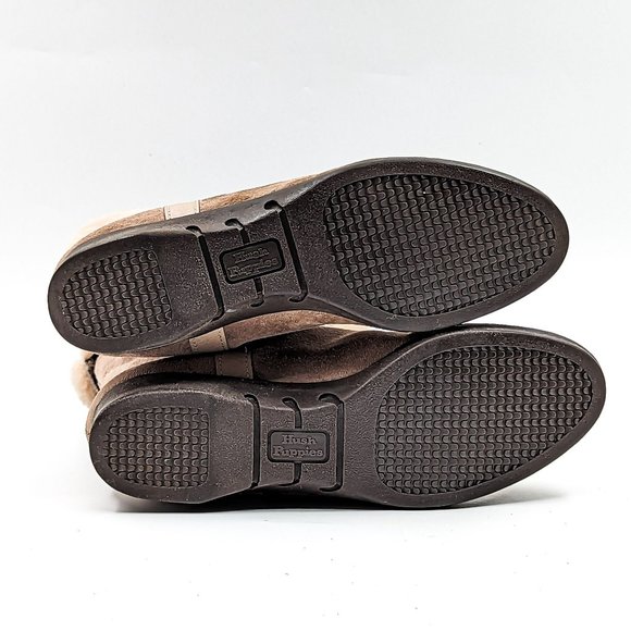 Hush Puppies Women Vintage Retro 90's Brown Suede Faux Shearling Boots Size 6.5 - Picture 4 of 11